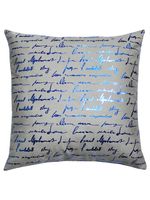 Подушка "Писание" (40х40 см; светло-серый, голубой)