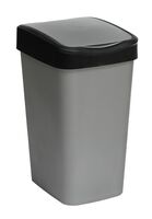 Ведро для мусора "Tandem. С подвижной крышкой" (20 л; серый металлик)