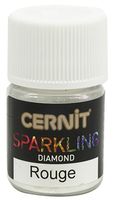 Мика-порошок "CERNIT Sparkling powder. Diamond" (красный; 5 г)