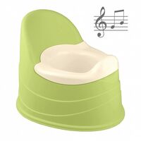 Горшок пластмассовый детский "Музыкальный" (зелёный)