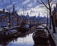 Картина по номерам "Сонный Амстердам" (400х500 мм)