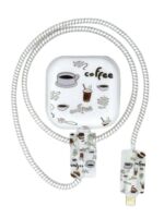 Защита на зарядное устройство "Кофе" (прозрачный)