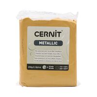 Глина полимерная запекаемая "Cernit Metallic" (золото; 250 г)