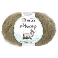 Пряжа "Мохер №38" (25 г; 190 м; бежево-серый)