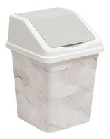 Ведро для мусора "Белый мрамор" (10 л)