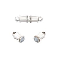 Замок магнитный для бижутерии (2 шт.; серебро)