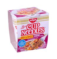 Лапша быстрого приготовления "Cup Noodles. Hot and Spicy Shrimp" (64 г)