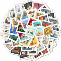 Набор виниловых наклеек "Почтовые марки 3"