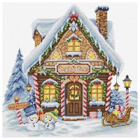 Набор для вышивания "Лавка Санты" (250х250 мм)