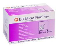 Иглы к шприц-ручкам BD Micro-Fine Plus 31G (0,25х5мм) №100