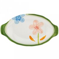 Блюдо фарфоровое "Лето" (326х184х40 мм)