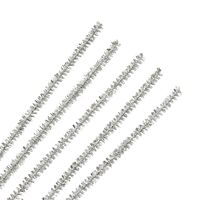 Проволока синельная для творчества "Люрекс" (300 мм; 20 шт.; серебряный)