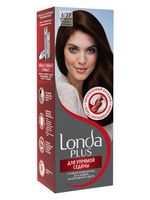 Крем-краска для волос "Londa Plus. Для упрямой седины" тон: 6/77, светлый шатен интесивно-коричневый