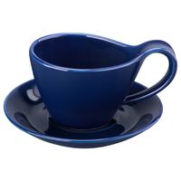 Чашка с блюдцем "Колоранс" (150 мл.; синяя)