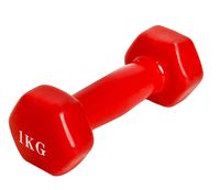 Гантель обрезиненная 1 кг (красная)