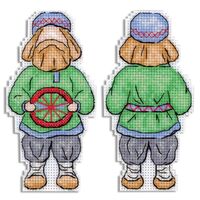 Набор для вышивания на пластиковой канве "Оберег Спиридон-солнцеворот" (60х120 мм)