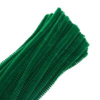 Проволока синельная для творчества "Плюшевая" (300 мм; 100 шт.; зеленый)