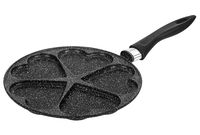 Сковорода для оладий алюминиевая, 26 см "Чёрный мрамор. Сердце"