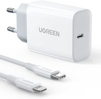 Сетевое зарядное устройство Ugreen PD 20W Fast Charger USB-C to Lightning Cable CD137