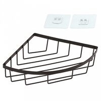 Полка для ванной металлическая "Акцент" (29,5х22х5,3 см; серо-коричневый)