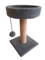 Когтеточка-лежанка "Джут. Люкс" (35х35х55 см; серый)