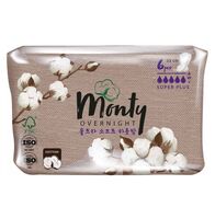 Гигиенические прокладки "Monty Ultra Soft Overnight" (6 шт.)
