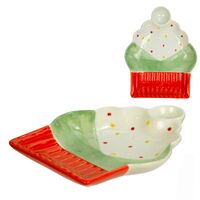 Тарелка фарфоровая "Пироженка" (200х160 мм)