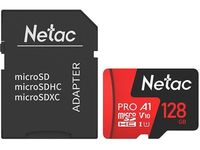 Карта памяти micro SDXC 128GB Netac P500 Extreme Pro Class 10 ( + адаптер)