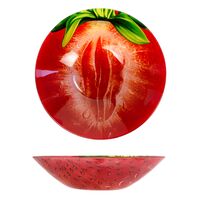 Салатник стеклянный "Клубника" (200 мм)