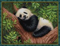 Алмазная вышивка-мозаика "Сонная панда" (400х300 мм)