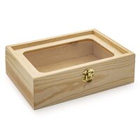 Деревянная заготовка для декорирования "Шкатулка с окном"