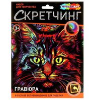 Скретчинг "Цветной кот" (разноцветный)