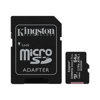 Карта памяти microSDXC 64Gb Kingston Canvas Select Plus 100R (с адаптером)