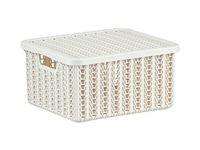 Ящик для хранения с крышкой "Вязание" (белый; 8,5х14,8х17 см)