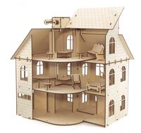 Сборная деревянная модель "Кукольный дом с лифтом"