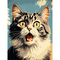 Картина по номерам "Удивленный кот" (300х400 мм)