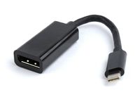 Переходник Gembird USB Type-C/DisplayPort, 15 см (черный)