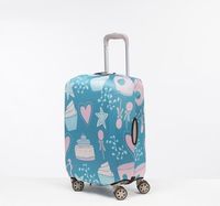Чехол для чемодана (32х23х48 см; бирюзово-розовый)