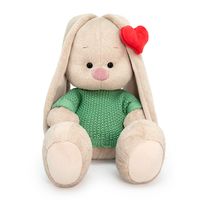 Мягкая игрушка "Зайка Ми в свитере и с сердечком на ушке" (18 см)