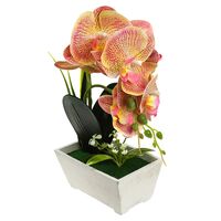 Цветок искусственный "Орхидея" (280 мм; жёлто-сиреневый)