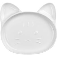 Тарелка сервировочная фарфоровая "Кошка" (200х180х20 мм)