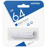 USB Flash Drive 64GB SmartBuy Clue White (SB64GBCLU-W)