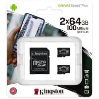 Карта памяти micSDXC 64GB Kingston Canvas Select Plus