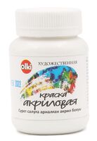 Краска акриловая "Olki" (белила титановые; 100 мл)