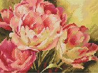 Алмазная вышивка-мозаика "Розовые тюльпаны" (300х400 мм)
