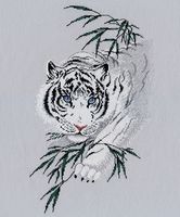 Вышивка крестом "Белый тигр" (200х330 мм)