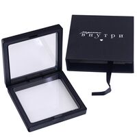 Шкатулка для украшений (черная; 9,5х9,5х2,5 см)