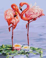 Картина по номерам "Розовые фламинго" (400х500 мм)