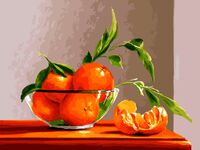 Картина по номерам "Натюрморт с апельсином" (300х400 мм)