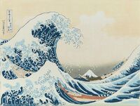 Кристальная вышивка-мозаика "Большая волна в Канагаве, Кацусика Хокусай" (400х300 мм)